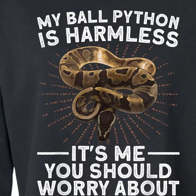 Funny Ball Python For Men Women Snake Lover Reptile Animal Cropped Pullover Crew