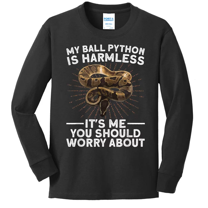 Funny Ball Python For Men Women Snake Lover Reptile Animal Kids Long Sleeve Shirt