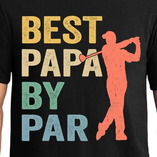 Funny Best Papa By Par Fathers Day Golf Grandpa Pajama Set