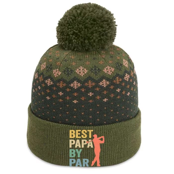 Funny Best Papa By Par Fathers Day Golf Grandpa The Baniff Cuffed Pom Beanie