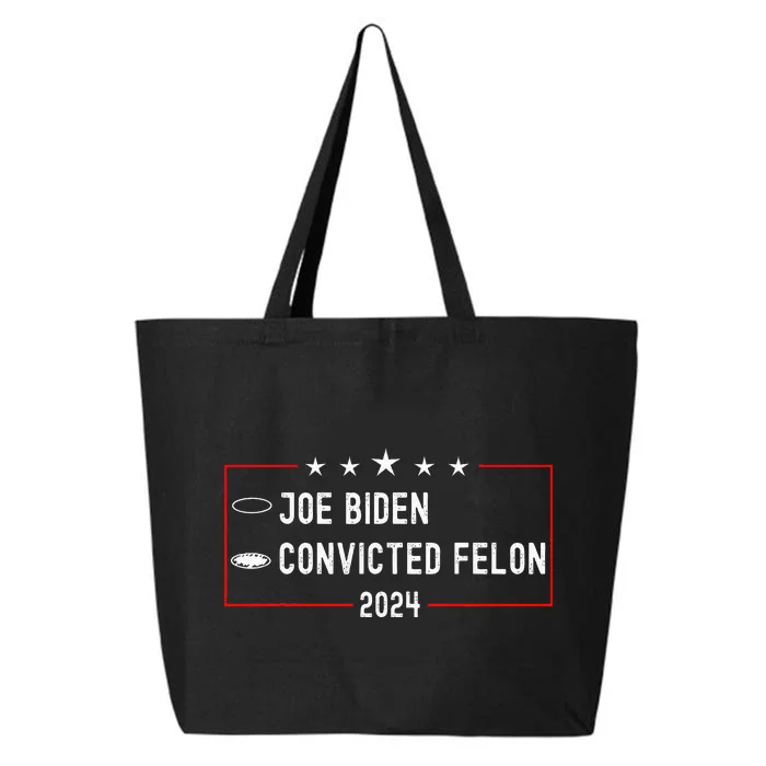 Funny Ballot Paper Voting Humor Joe Biden Vs Convicted Felon 25L Jumbo Tote