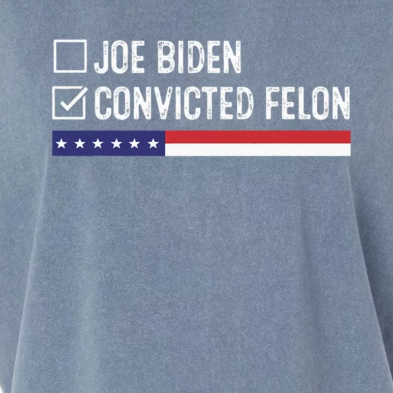 Funny Ballot Paper Voting I Voted For A Convicted Felon Garment-Dyed Women's Muscle Tee