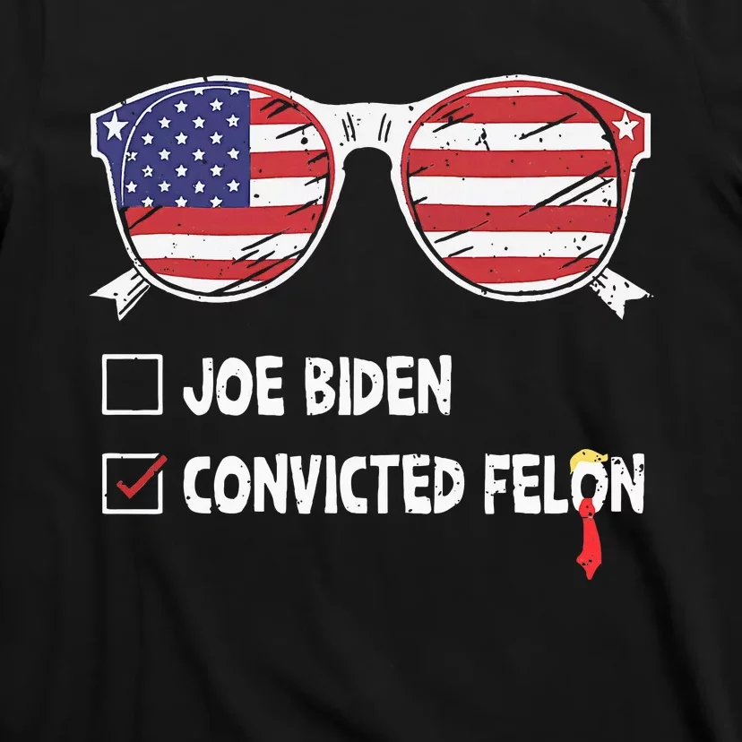 Funny Ballot Paper Voting I Voted For A Convicted Felon T-Shirt