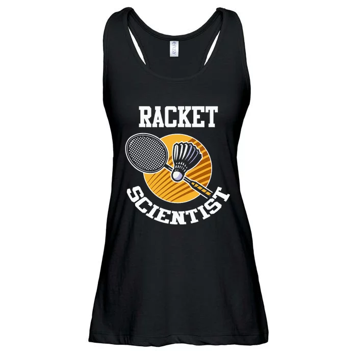 Funny Badminton Player Racket Scientist Badminton Gift Ladies Essential Flowy Tank