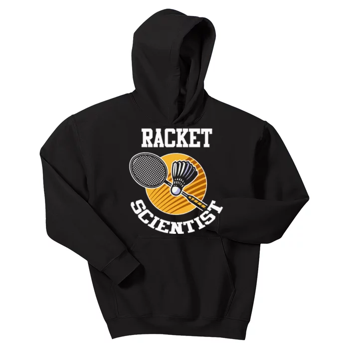 Funny Badminton Player Racket Scientist Badminton Gift Kids Hoodie