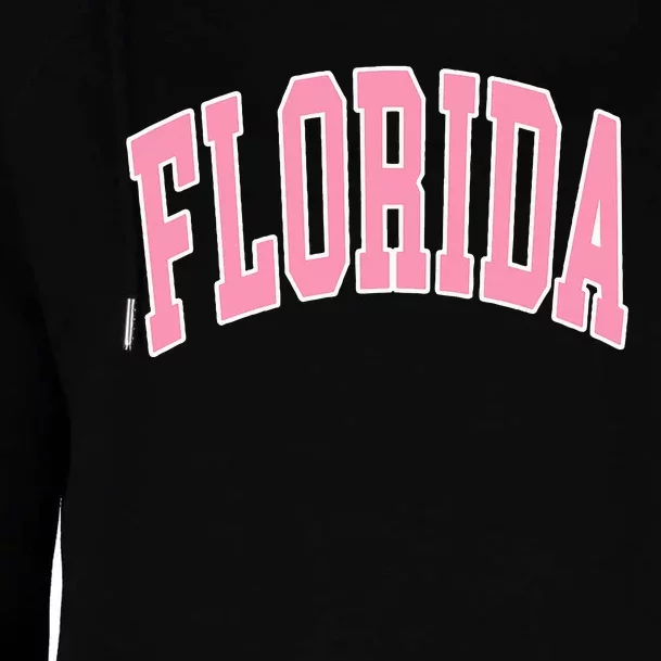 Florida Beach Preppy Womens Funnel Neck Pullover Hood