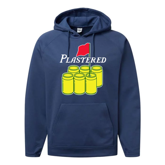 Funny Beer Plastered Golf Tournament Performance Fleece Hoodie