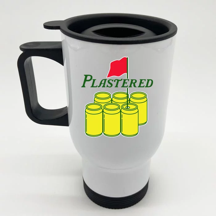 Funny Beer Plastered Golf Tournament Front & Back Stainless Steel Travel Mug