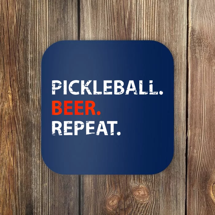 Funny Beer Pickleball Beer Repeat Pickleball Gift Coaster