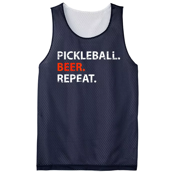 Funny Beer Pickleball Beer Repeat Pickleball Gift Mesh Reversible Basketball Jersey Tank