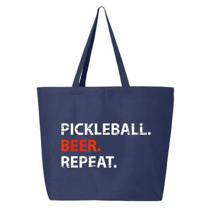 Funny Beer Pickleball Beer Repeat Pickleball Gift 25L Jumbo Tote