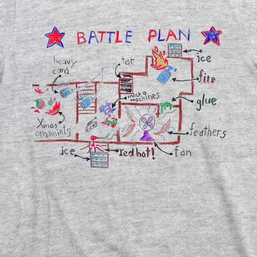 Funny Battle Plan Christmas Home Hand Dawn Alone T-Shirt