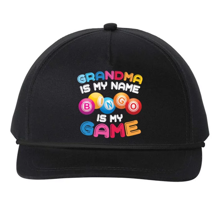 Funny Bingo Player Grandma Gift Snapback Five-Panel Rope Hat