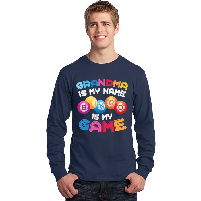 Funny Bingo Player Grandma Gift Long Sleeve Shirt