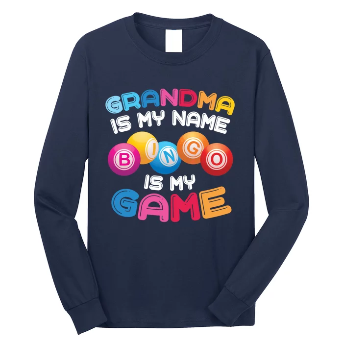 Funny Bingo Player Grandma Gift Long Sleeve Shirt