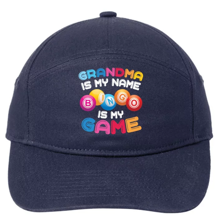 Funny Bingo Player Grandma Gift 7-Panel Snapback Hat