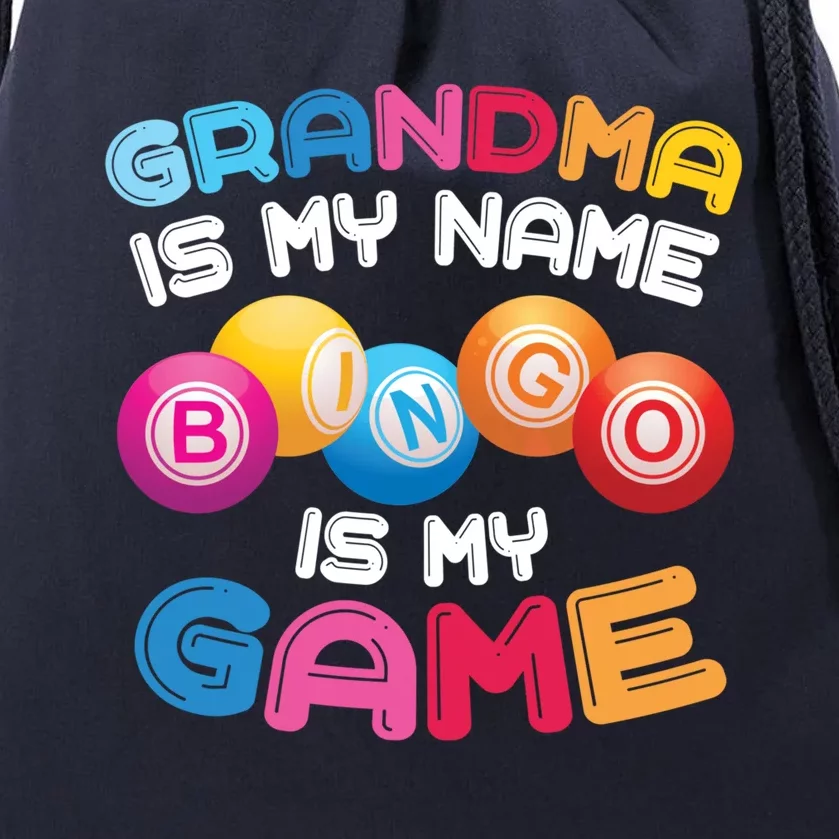 Funny Bingo Player Grandma Gift Drawstring Bag