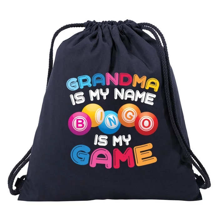 Funny Bingo Player Grandma Gift Drawstring Bag