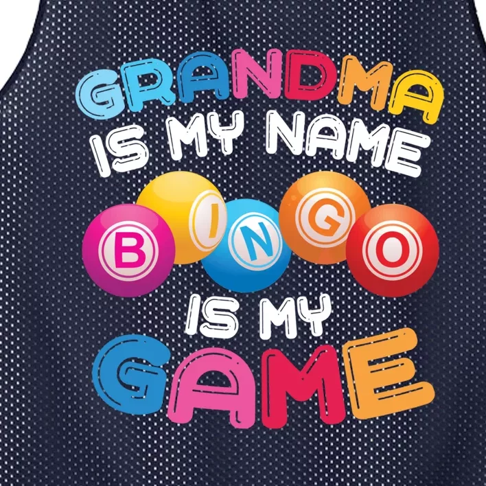 Funny Bingo Player Grandma Gift Mesh Reversible Basketball Jersey Tank