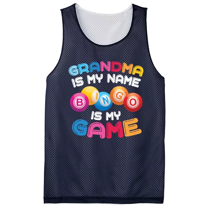 Funny Bingo Player Grandma Gift Mesh Reversible Basketball Jersey Tank