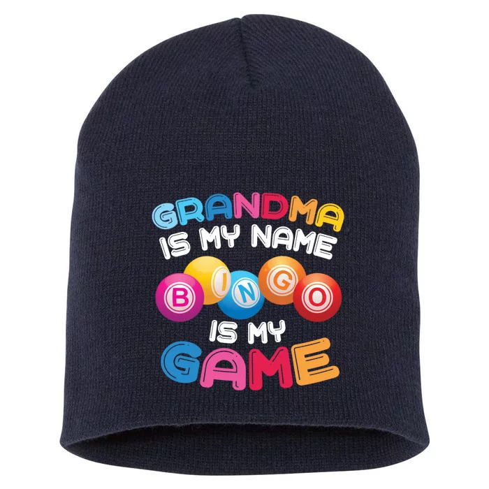 Funny Bingo Player Grandma Gift Short Acrylic Beanie