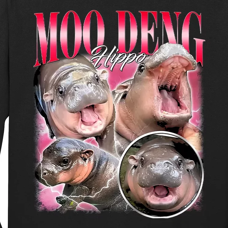 Funny Baby Pygmy Hippo Moodeng Long Sleeve Shirt