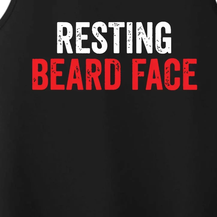 Funny Beard Parody Bearded Performance Tank