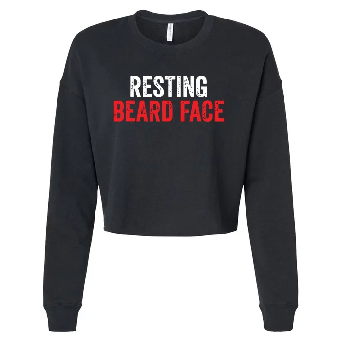 Funny Beard Parody Bearded Cropped Pullover Crew