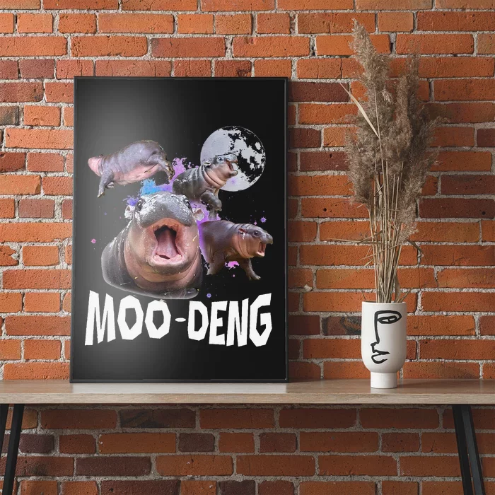 Famous Baby Pygmy Hippo Moo Deng Funny For Animal Lover Poster