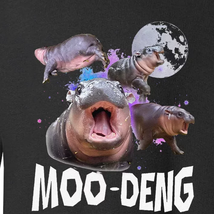 Famous Baby Pygmy Hippo Moo Deng Funny For Animal Lover Toddler Sweatshirt