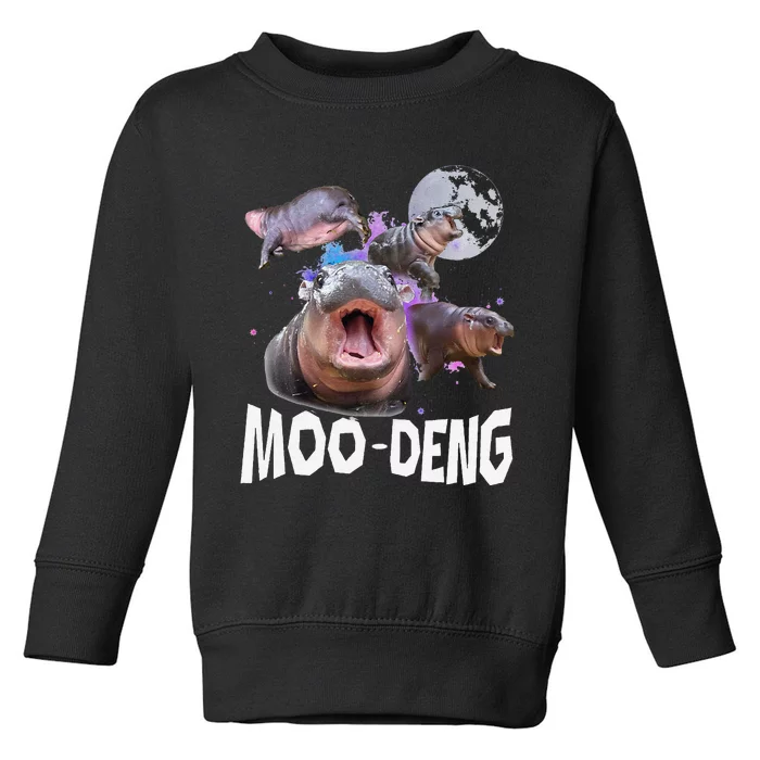 Famous Baby Pygmy Hippo Moo Deng Funny For Animal Lover Toddler Sweatshirt