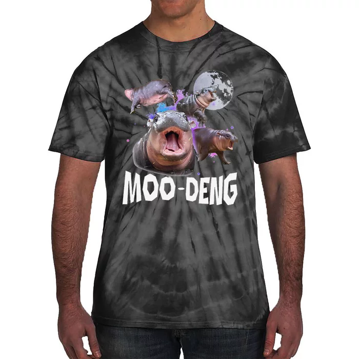 Famous Baby Pygmy Hippo Moo Deng Funny For Animal Lover Tie-Dye T-Shirt