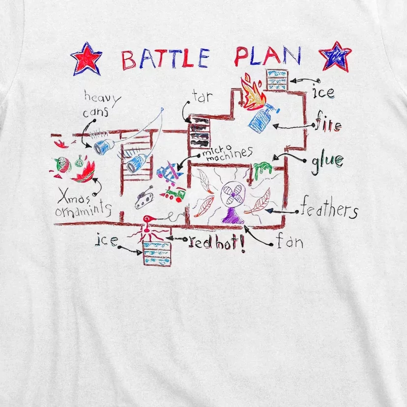 Funny Battle Plan Christmas Home Hand Dawn Alone T-Shirt