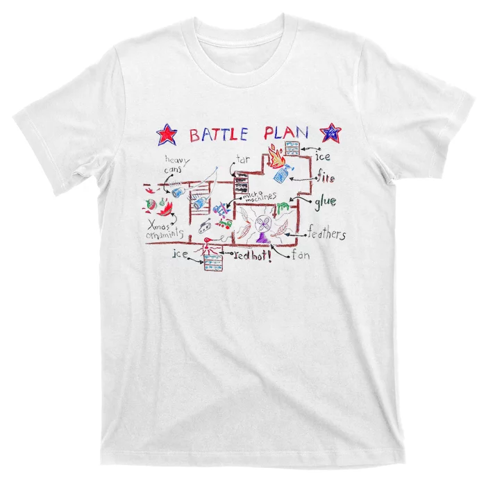 Funny Battle Plan Christmas Home Hand Dawn Alone T-Shirt