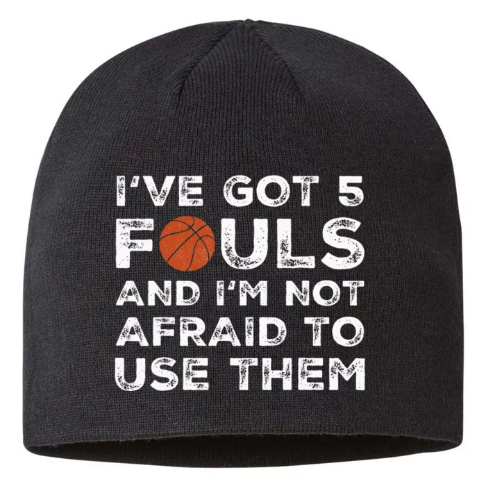 Funny Basketball Player Hoops 5 Fouls 8 1/2in Sustainable Knit Beanie