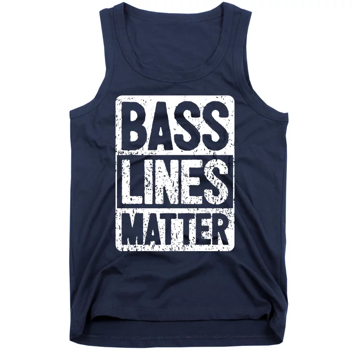 Funny Bass Player Bass Lines Matter Rock Bassist Tank Top