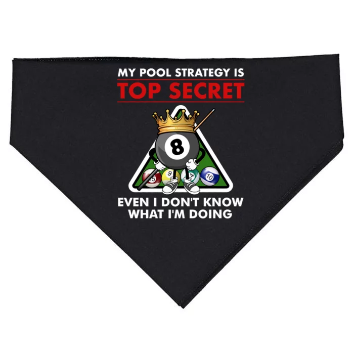 Funny Billiards Pool Design Pool Player Sports Gift USA-Made Doggie Bandana