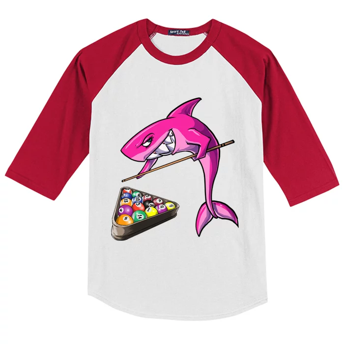 Funny Billiards Pool Shark Female Gift Kids Colorblock Raglan Jersey