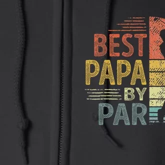 Funny Best Papa By Par Father's Day Golf Full Zip Hoodie