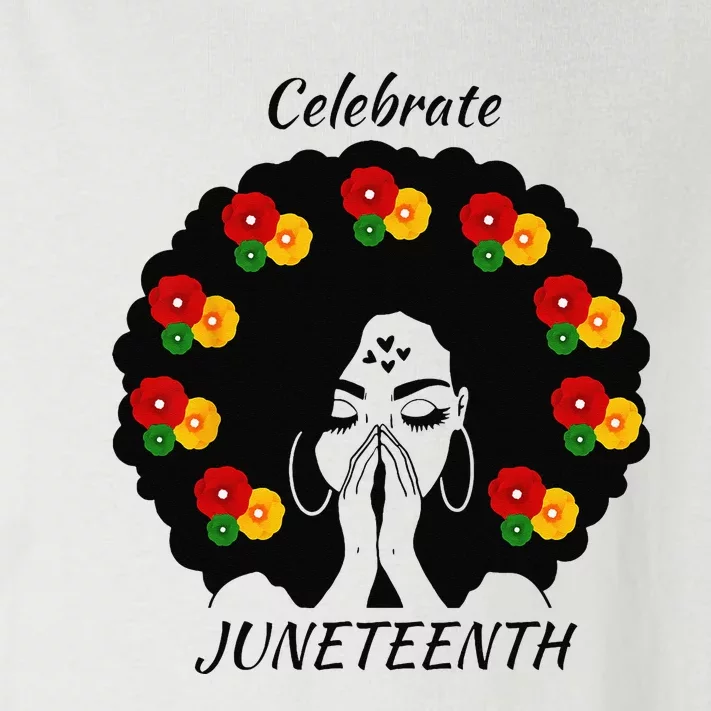 Funny  Black Queen Afro Melanin Dripping Juneteenth Toddler Long Sleeve Shirt