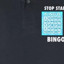 Funny Bingo Queen Stop Staring At My Bingo Cards Softstyle Adult Sport Polo