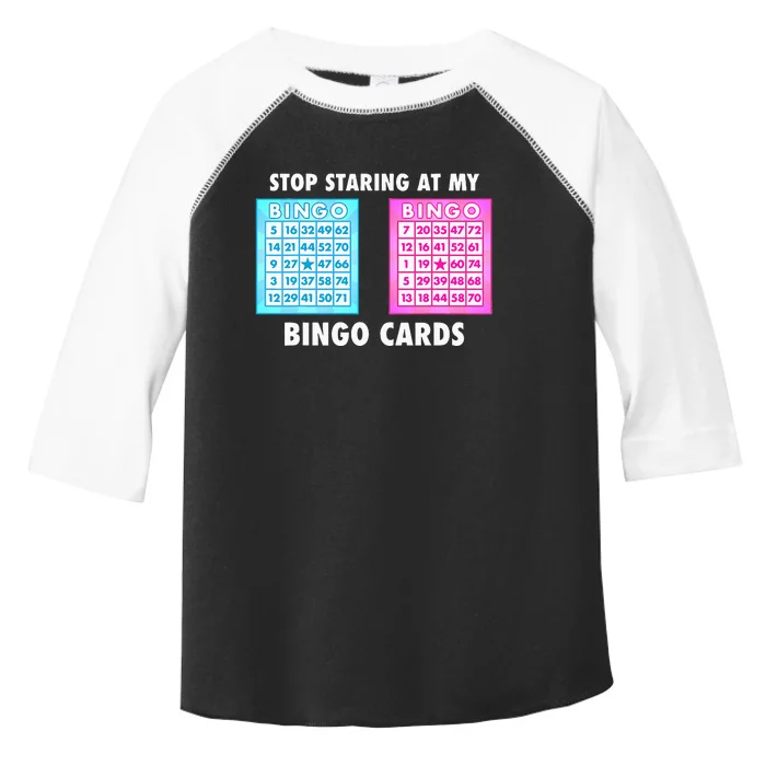 Funny Bingo Queen Stop Staring At My Bingo Cards Toddler Fine Jersey T-Shirt