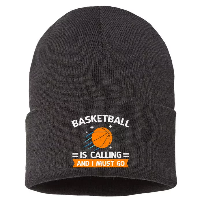 Funny Basketball Quote Funny Sports Funny Basketball Lover Sustainable Knit Beanie