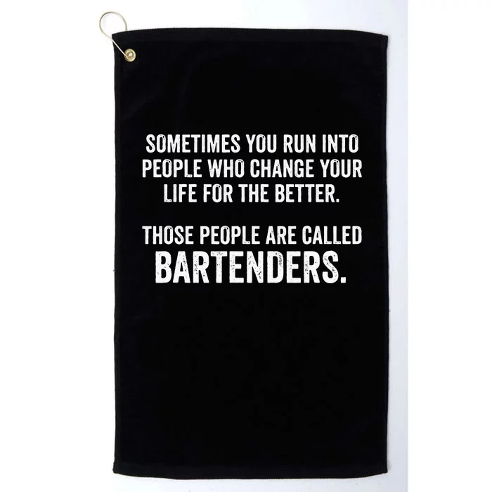 Funny Bartender Quote Platinum Collection Golf Towel