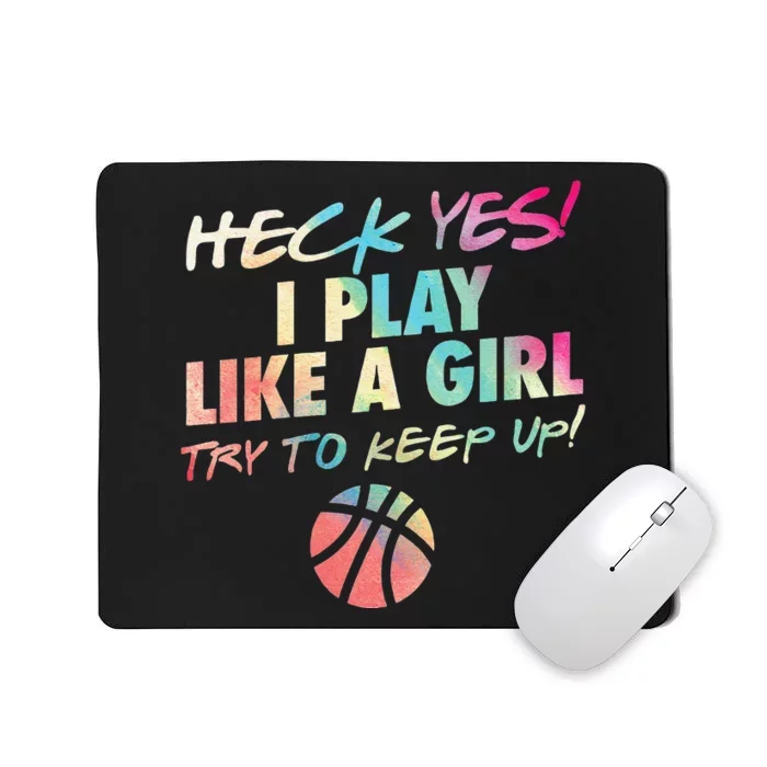 Funny Basketball Quote Gift Idea Teen Girls Cute Colors Mousepad