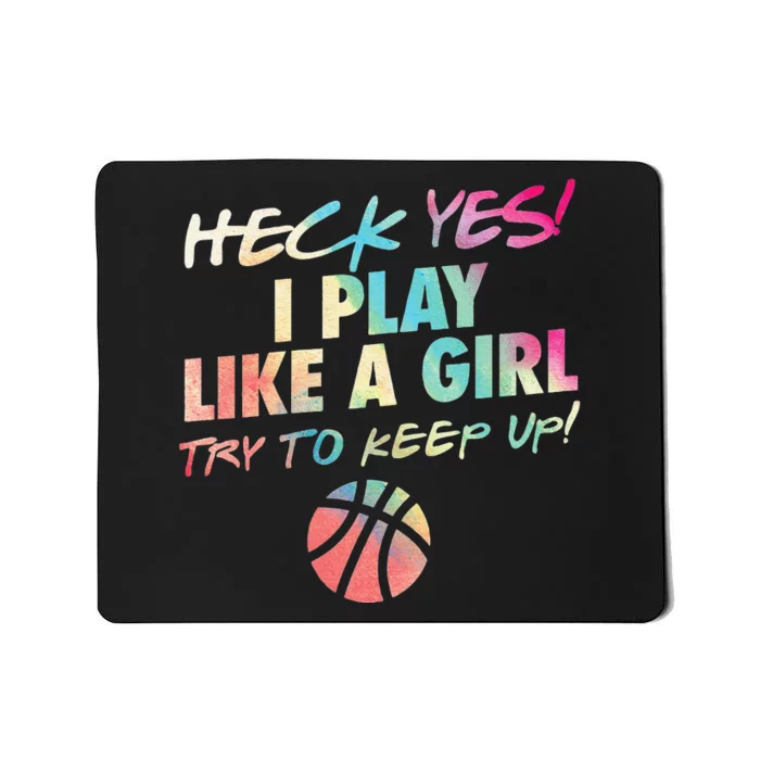 Funny Basketball Quote Gift Idea Teen Girls Cute Colors Mousepad