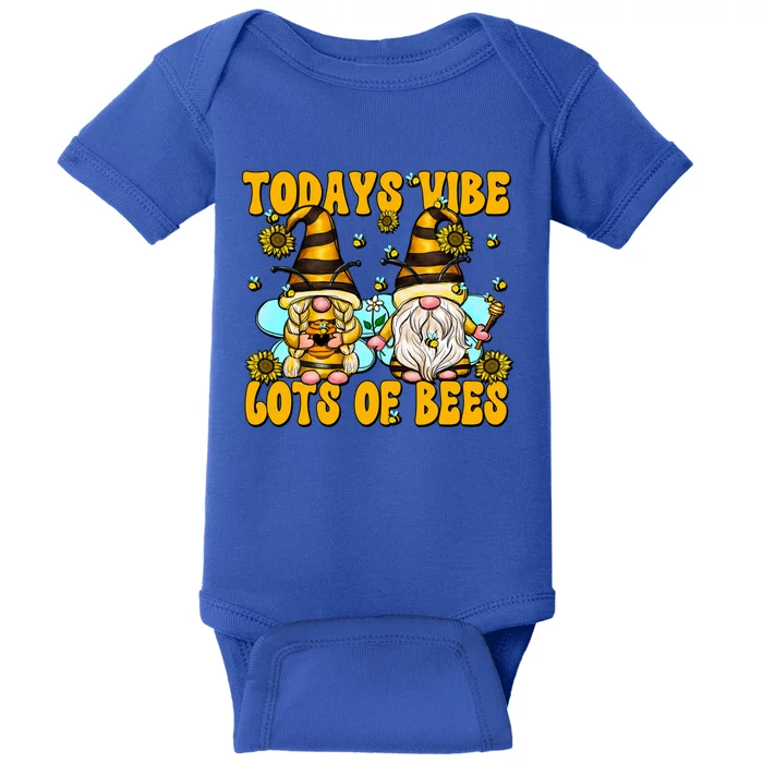 Funny Bee Quote And Beekeeper Cute Honey Bee Gnome Gift Baby Bodysuit