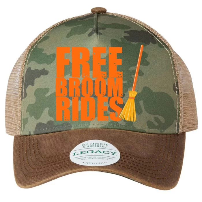 Free Broom Rides Funny Halloween Legacy Tie Dye Trucker Hat