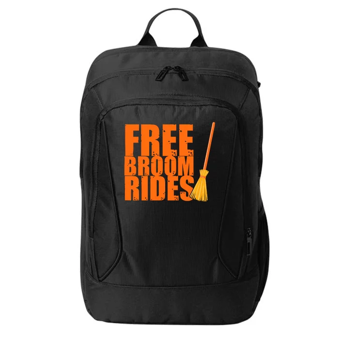 Free Broom Rides Funny Halloween City Backpack