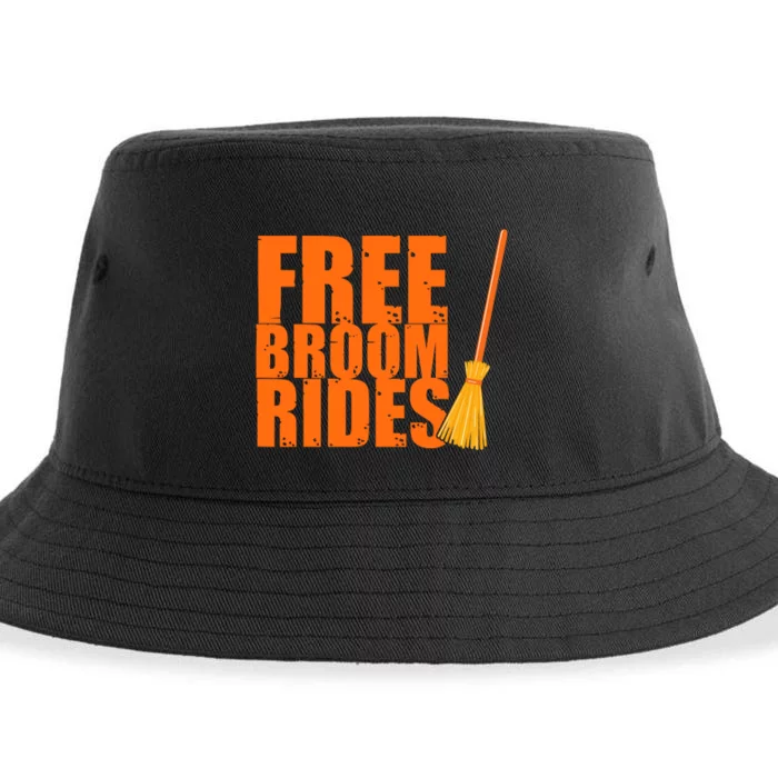 Free Broom Rides Funny Halloween Sustainable Bucket Hat